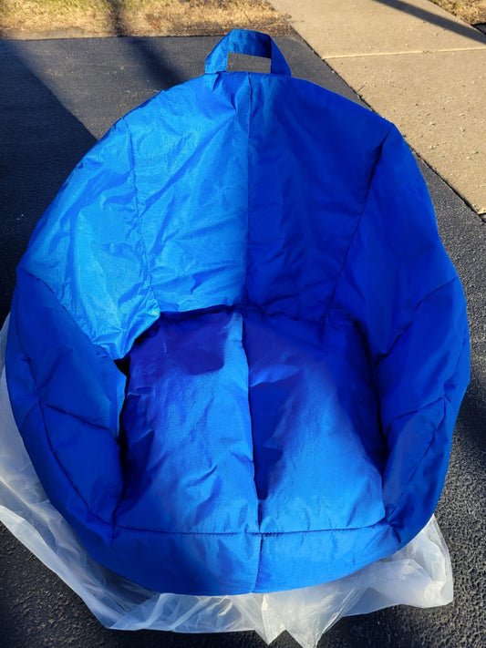 Big Joe blue bean bag chair