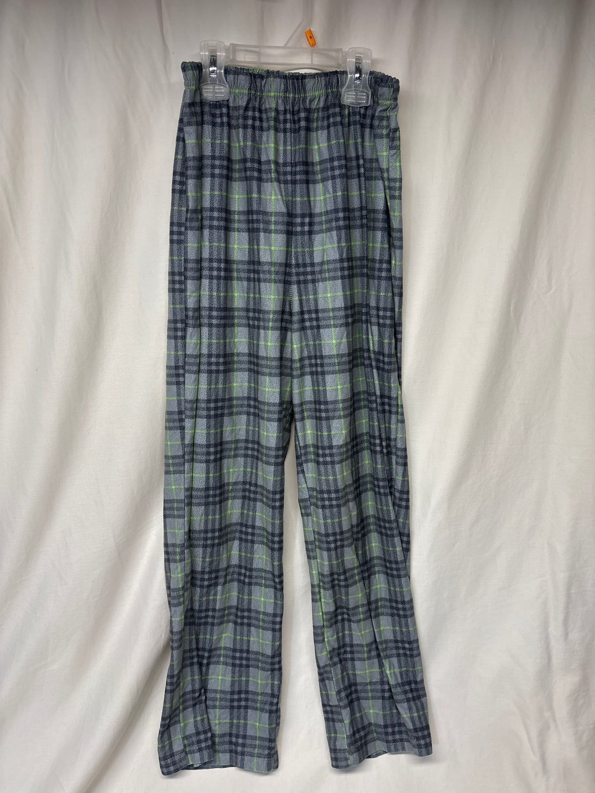 Up Late grey & green plaid PJ pants - size Youth - 14 (XL)