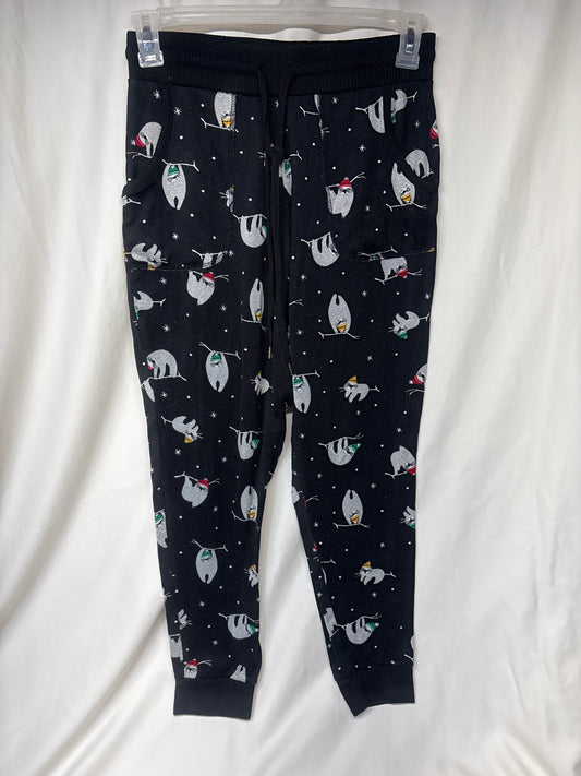 Secret Treasures black PJ pants w/ sloths - size Women - M (8/10)