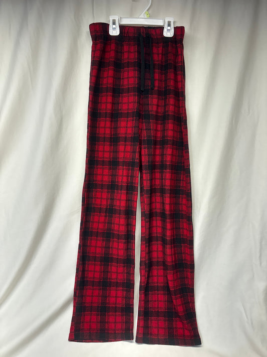 Arizona red & black plaid fleece PJ pants - size Youth - 14 (XL)