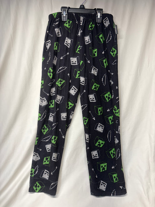 Minecraft black PJ pants w/ Creeper cubes - size Youth - 14 (XL)