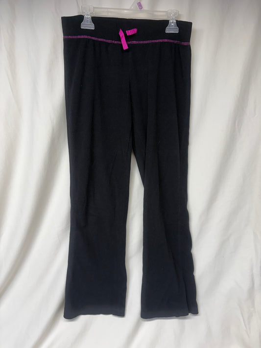SO Perfect Dorm PJ pants black w/ dark pink ties - size Youth - 12 (L)