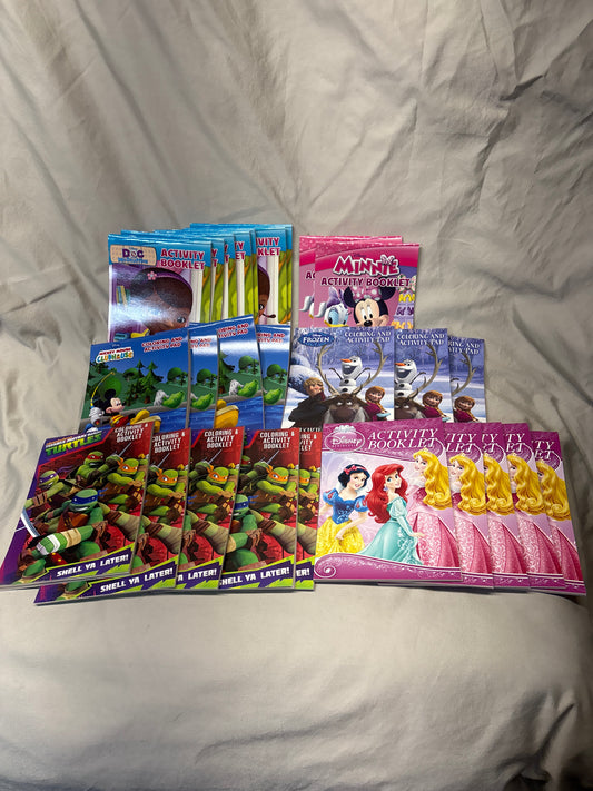 26 Activity Books - bought to use as party