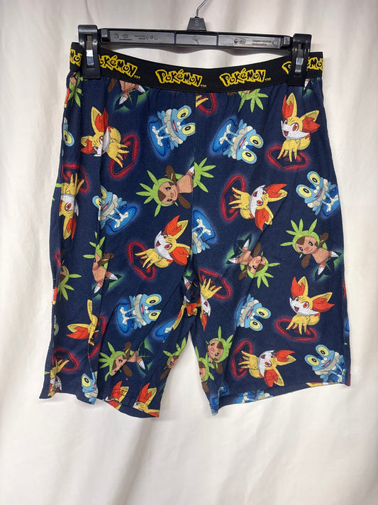 Pokemon navy PJ shorts Froakie, Chespin, & - size Youth - 10 (L)