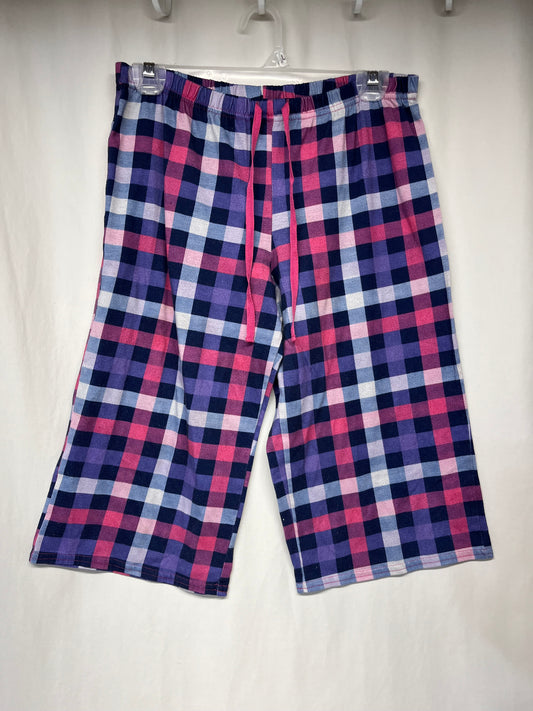 Justice check 16/18 sleep capris - pink, - size Youth - 16 (XL)