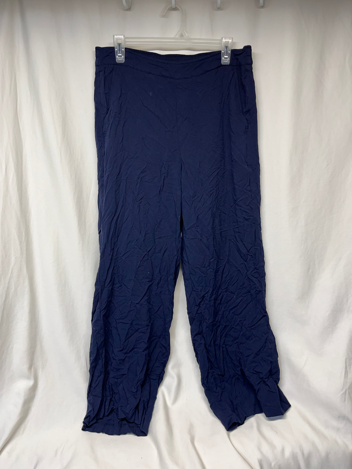 Old Navy dress pants navy rayon w/ elastic - size Women - L (12/14)