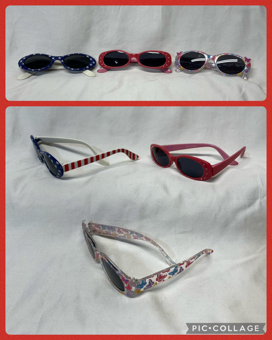 3pc baby sunglasses dark pink sparkle