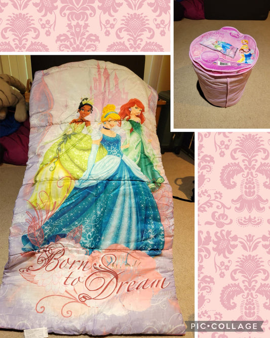 Disney Princess sleeping bag - pink w/ case