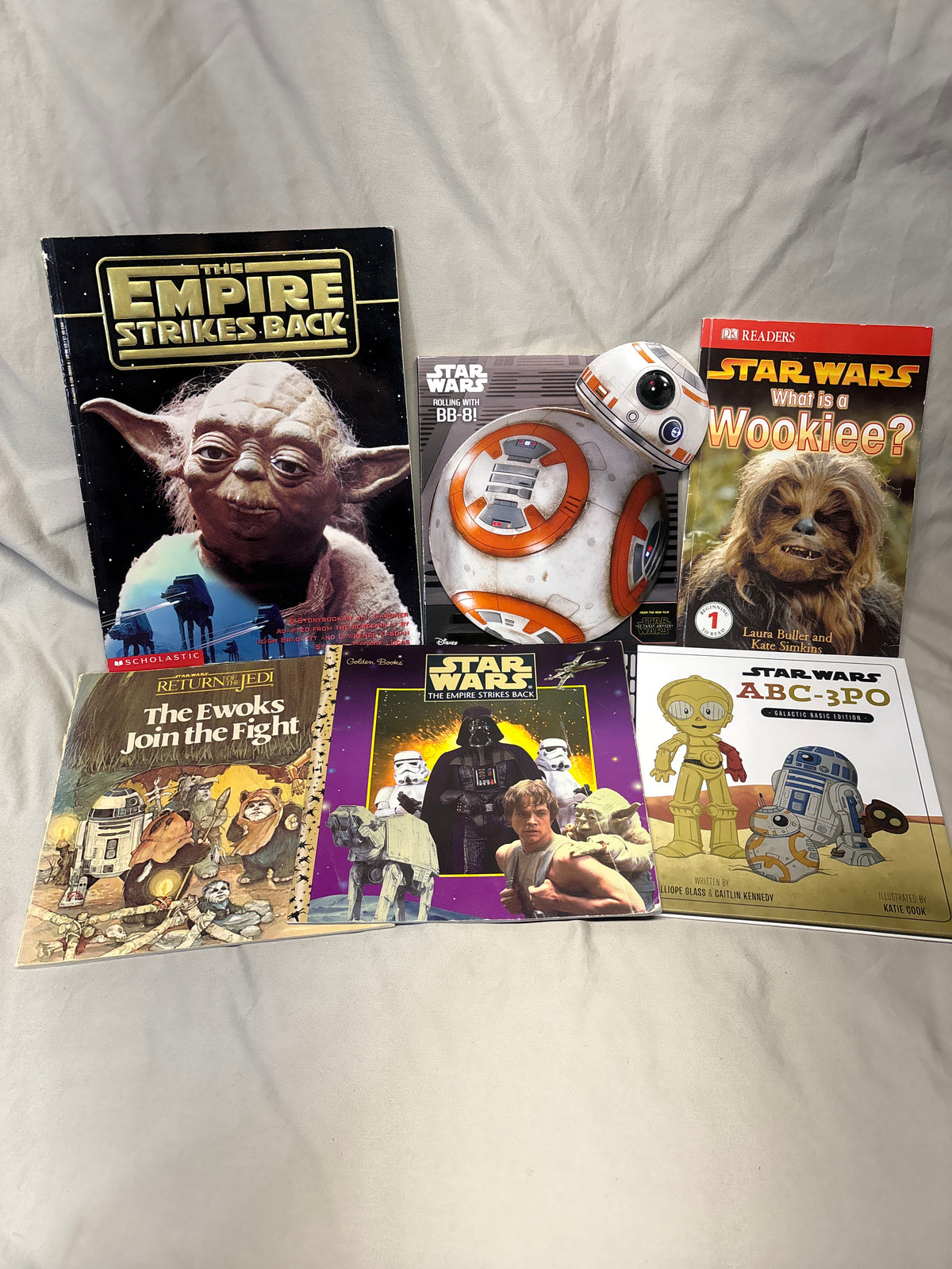 6 Star Wars books - BB8 Wookie, 2 Empire Strikes