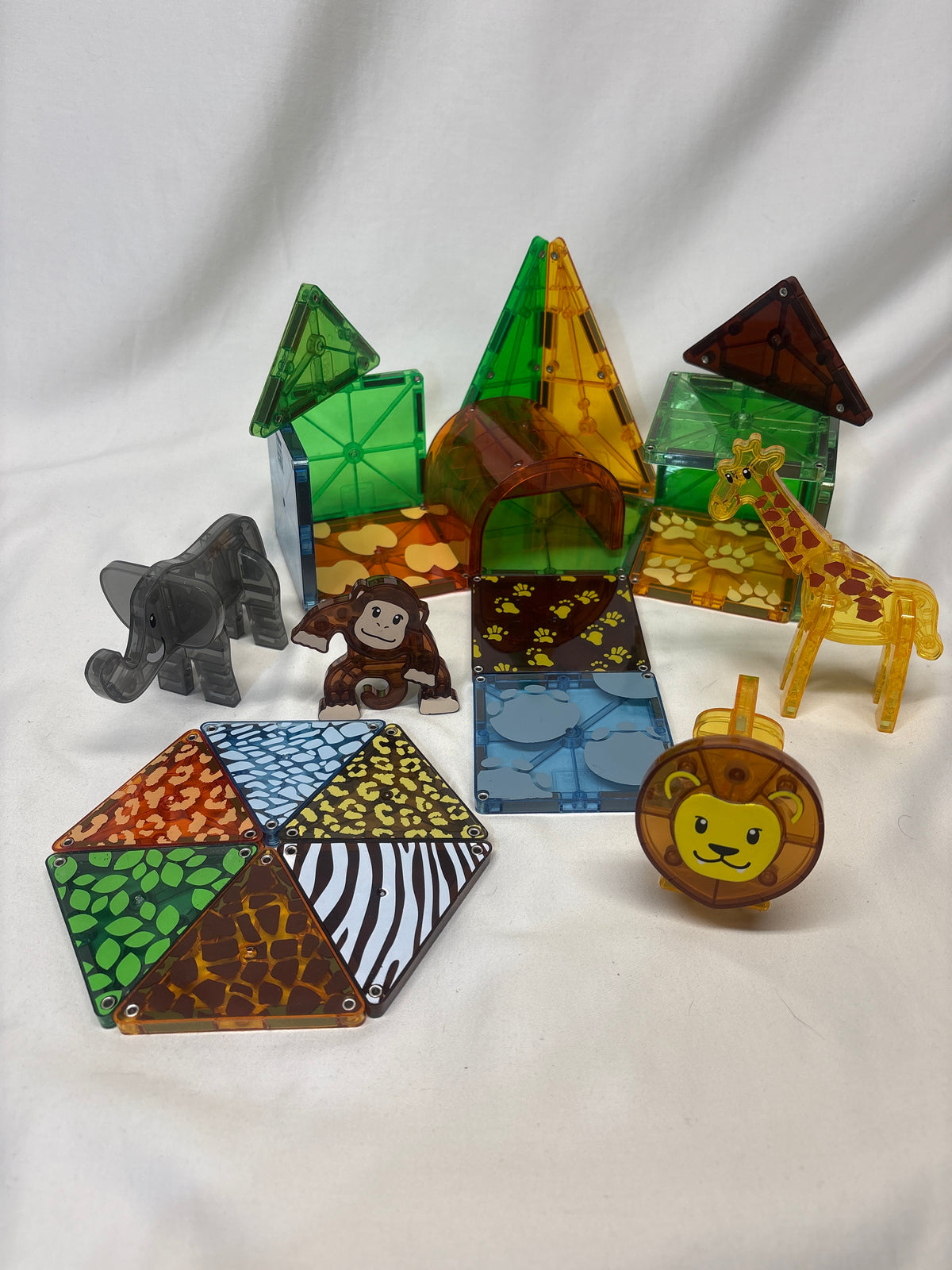 Magnatile Safari set 25pc - 4 animals/9 sq
