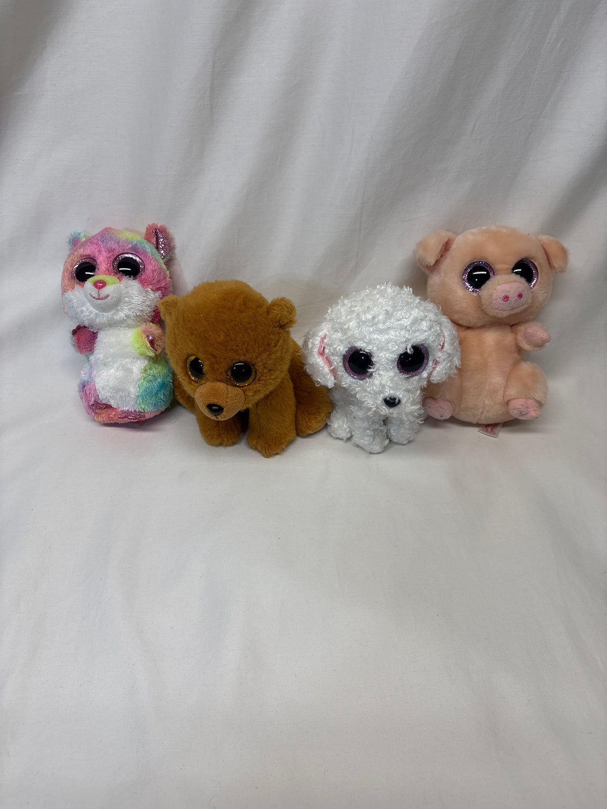 4 Ty Beanie Boos Brownie, Rodney,