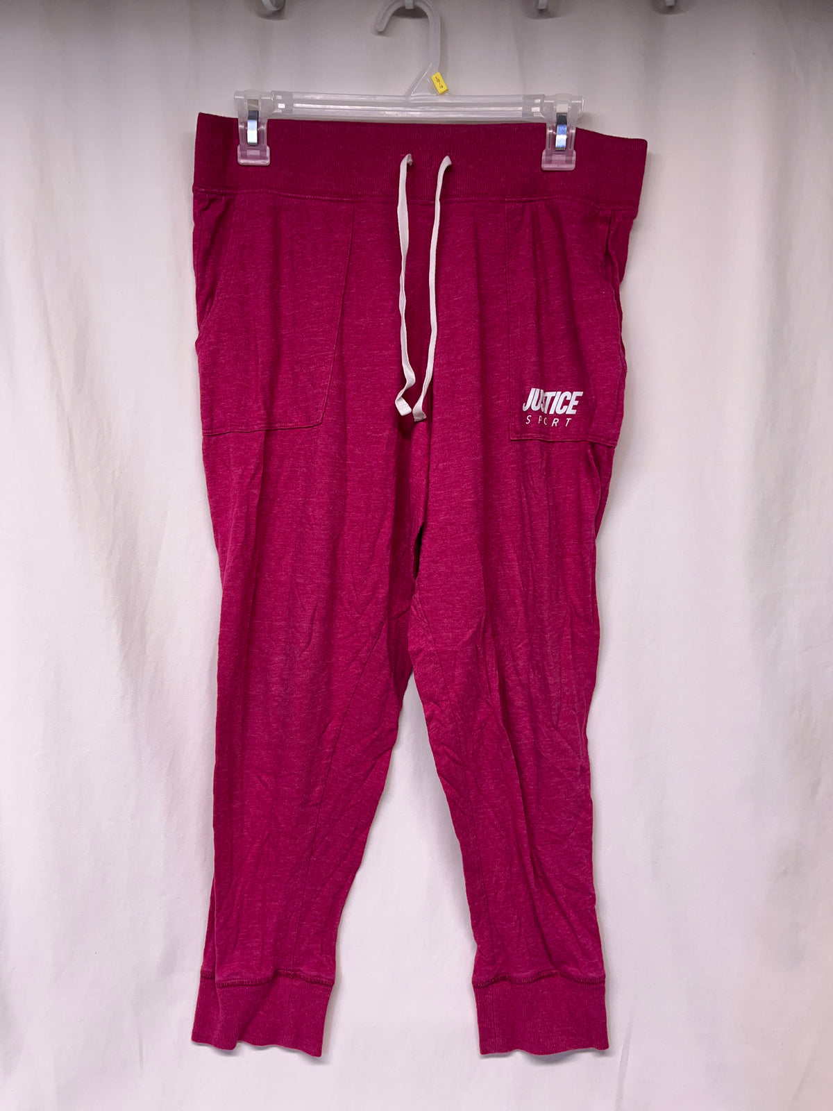 Justice Active fuchsia light-weight sweats - size Youth - 18 (XXL)