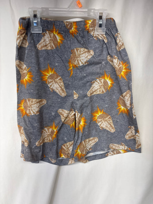 Star Wars Millennium Falcon grey PJ shorts - size Youth - 10 (L)