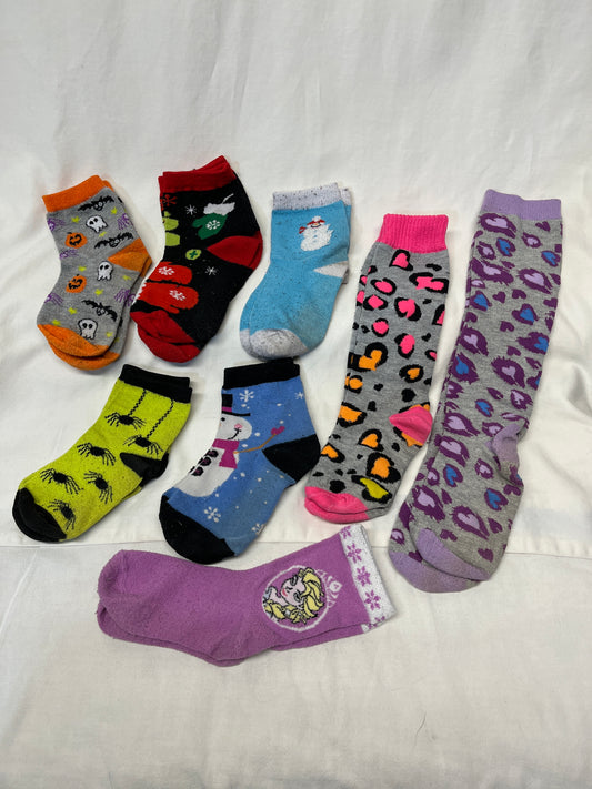 8 pr misc sock bundle shoe size 12-3