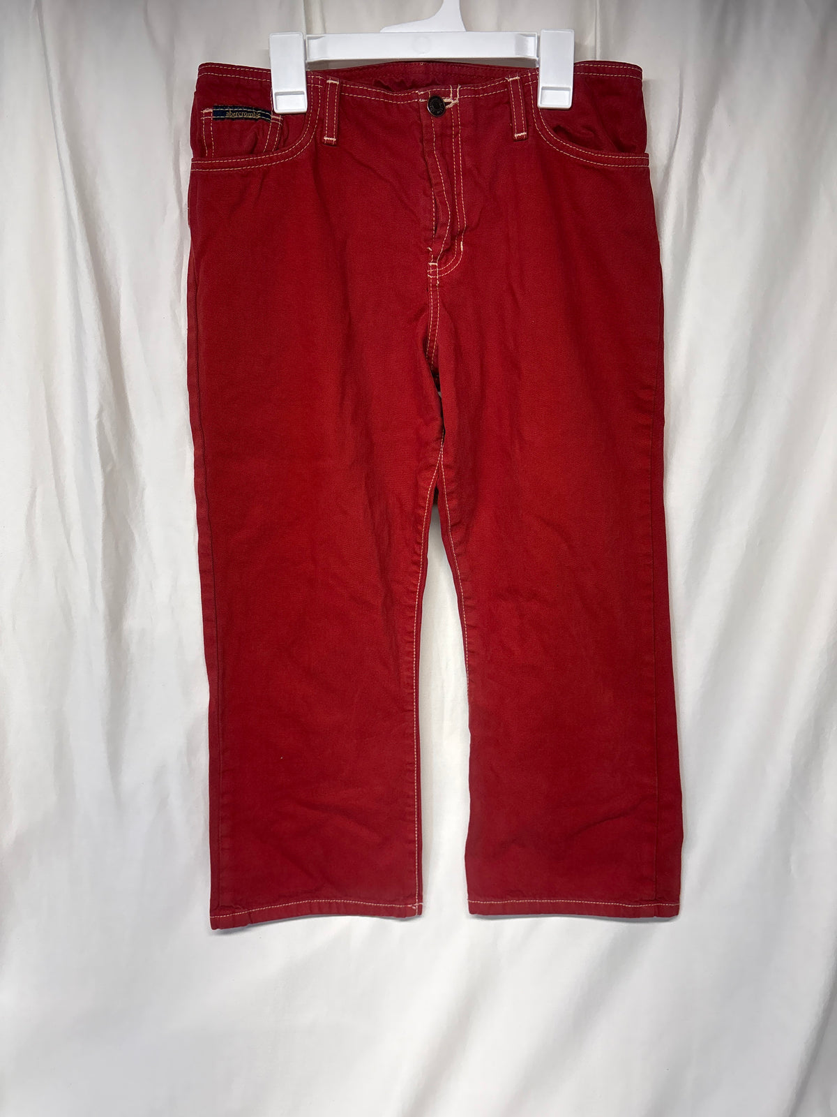 Abercrombie red rust denim capris - size Women - XL (16/18)