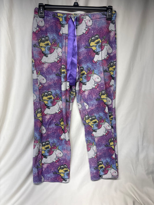 Despicable Me purple fleece PJ pants w/ - size Women - M (8/10)