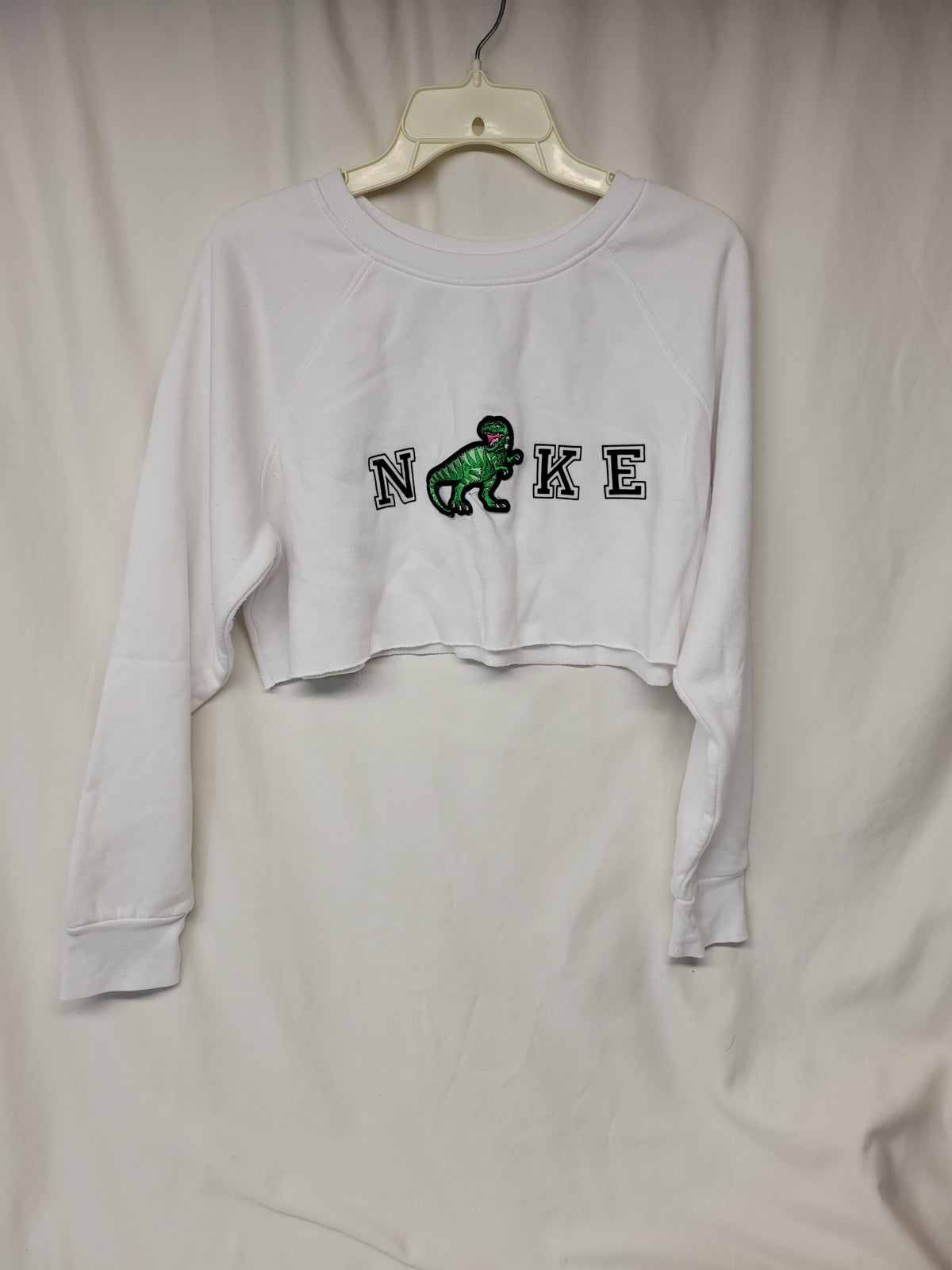 Time & True white Nike dino crop sweatshirt - size Women - L (12/14)