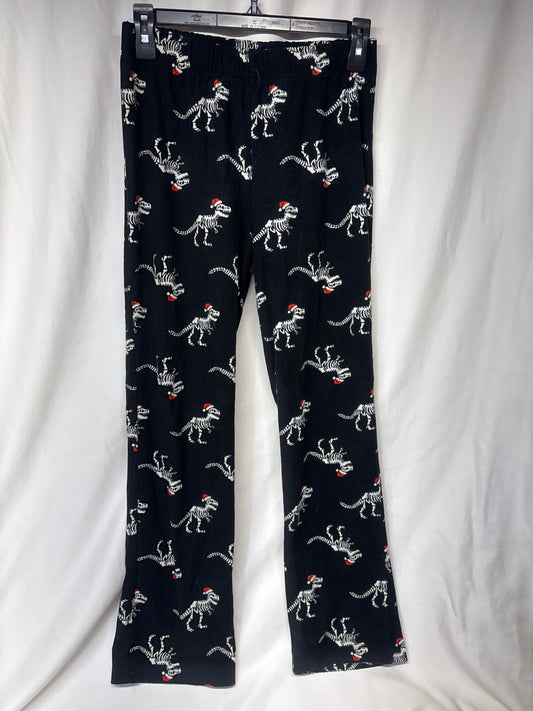 Old Navy black fleece PJ pant with Cmas dinos - size Youth - 14 (XL)