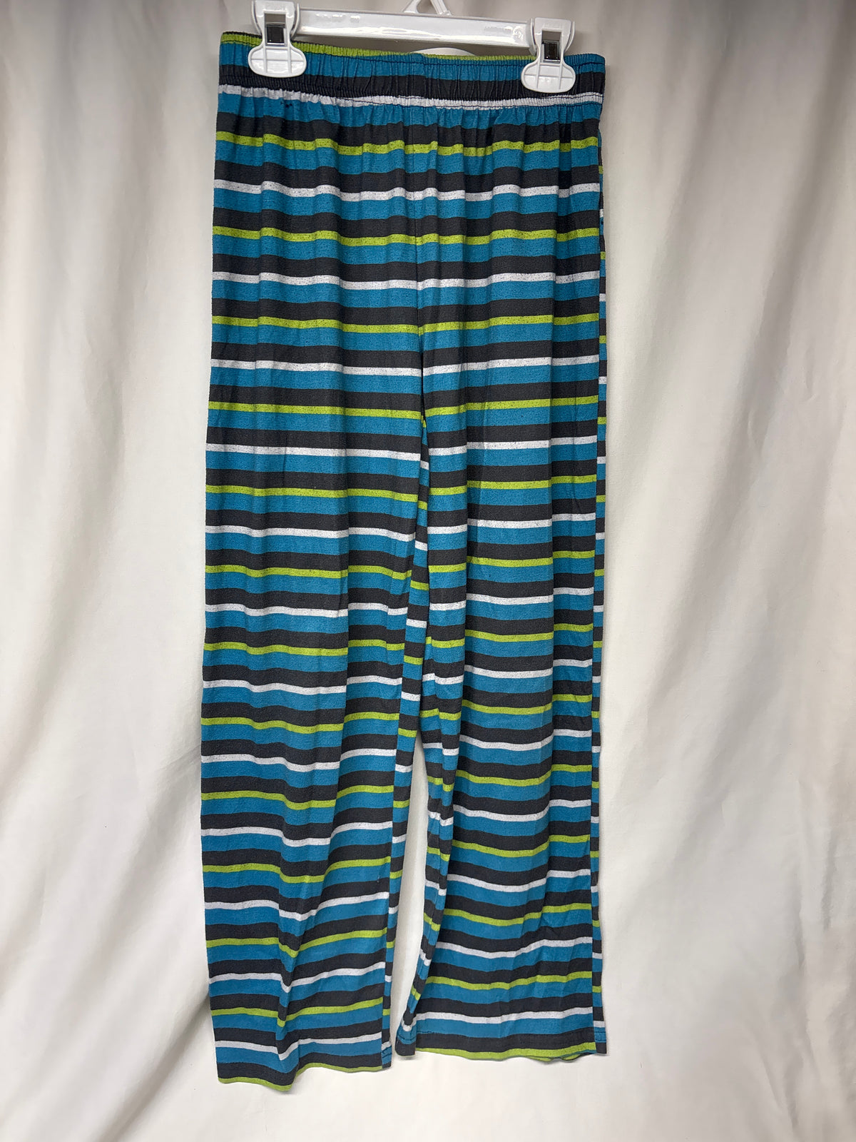 Circo blue grey green stripe PJ pants - size Youth - 10 (L)