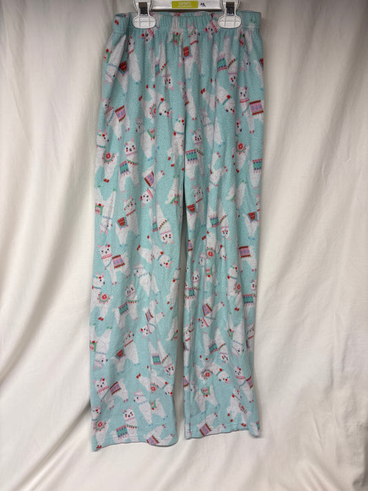 Children's Place fleece PJ pants - turquoise w/ - size Youth - 14 (XL)