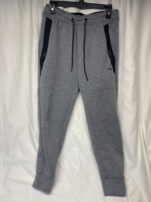 American Eagle grey joggers w/ black zipping - size Teen/Men - S (29-31)