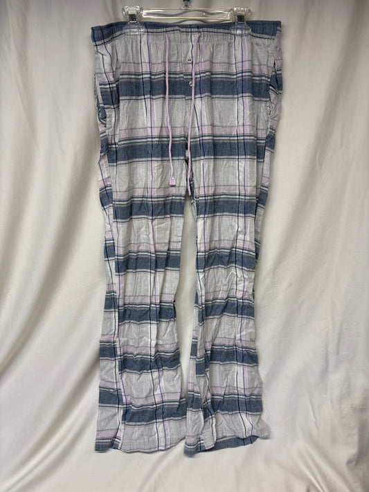 Gillian & O'Malley grey pink blue plaid flannel - size Women - S (4/6)