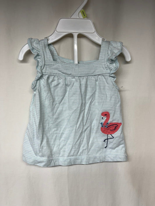 Just One You mint green stripe dress w/ pink - size Month - 0-3 / 3M