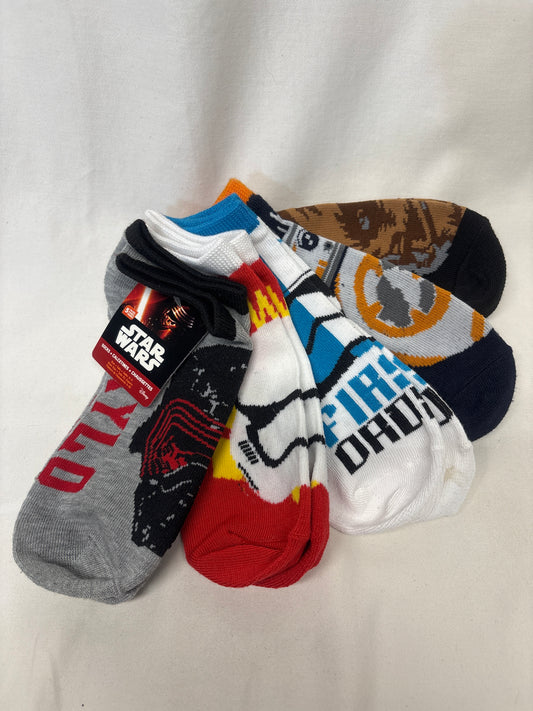 NEW Star Wars ankle socks - 5 pair sz 9-11 - size Youth - 10 (L)