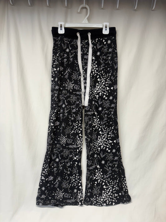 SO black knit PJ pant I black w/ hearts love - size Women - XS (0/2)