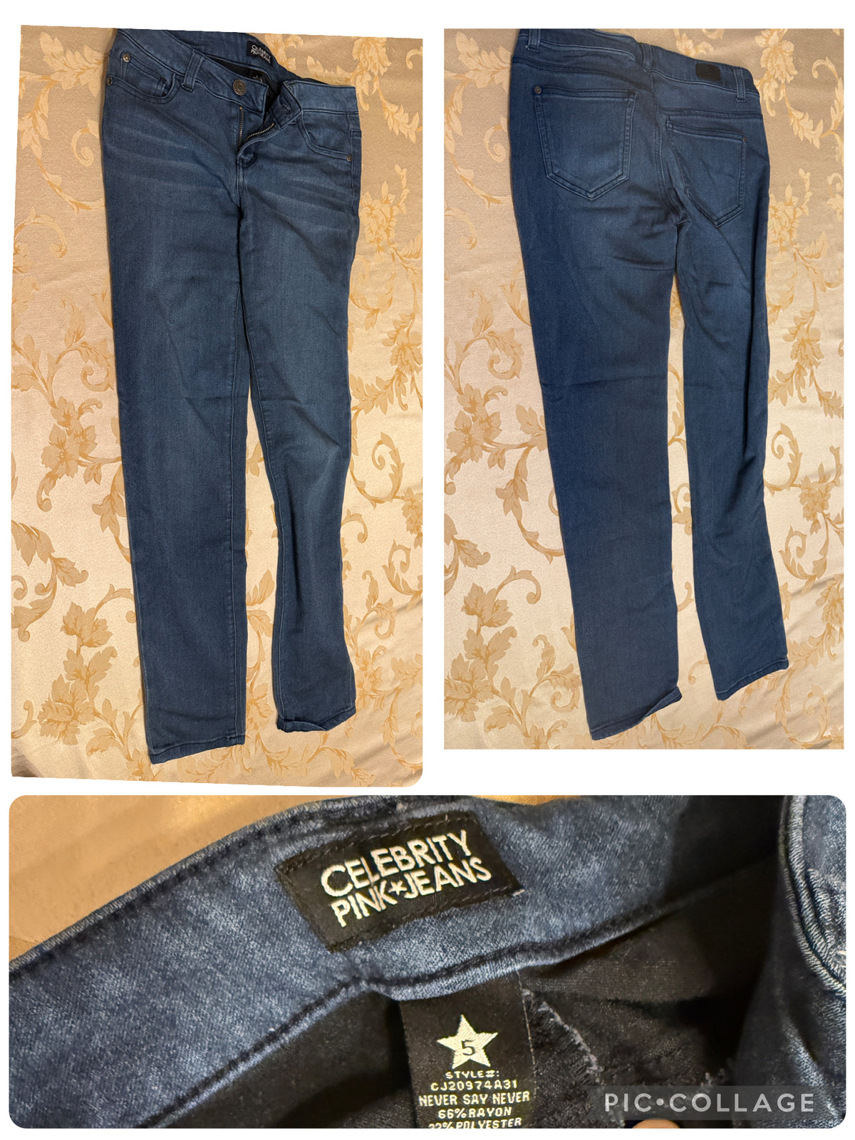 Celebrity pink skinny VGUC jeans - size Junior - S (3/5)