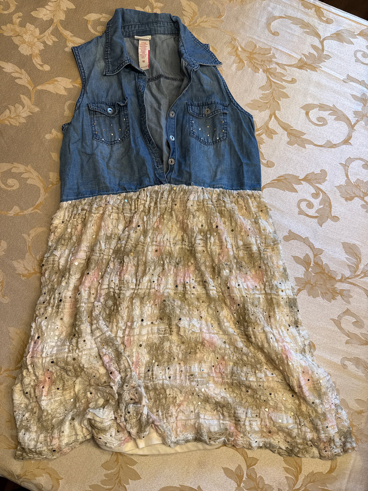 Justice denim & lace VGUC - size Youth - 16 (XL)