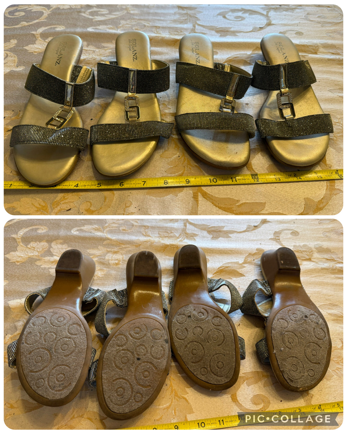Sparkle slide sandals Pair 2 of 2 VGUC - size Shoes - Adult 7 1/2