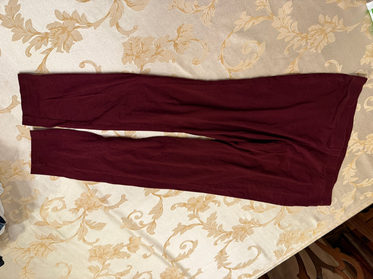 Maroon leggings VGUC - size Women - M (8/10)