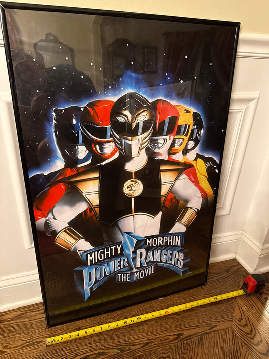 Framed Power Rangers Poster VGUC 24x36