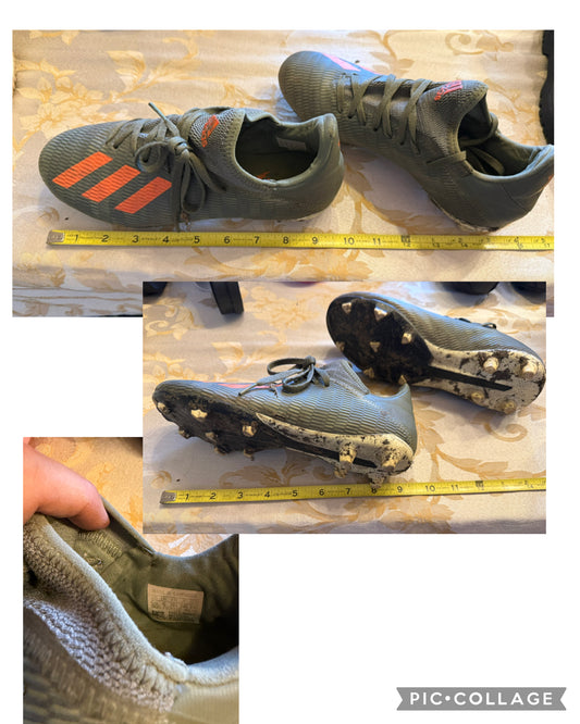 Adidas soccer cleats gray with orange GUC - size Shoes - Adult 6 1/2