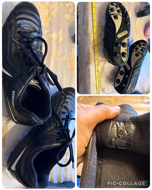 Dunlap soccer cleats Black VGUC - size Shoes - Adult 10