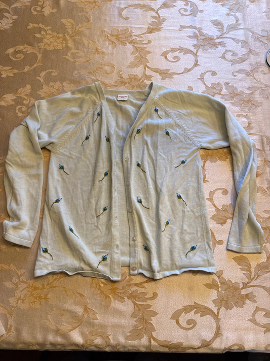 Talbots skirt sweater EmbroideredCardigan VGUC - size Youth - 16 (XL)