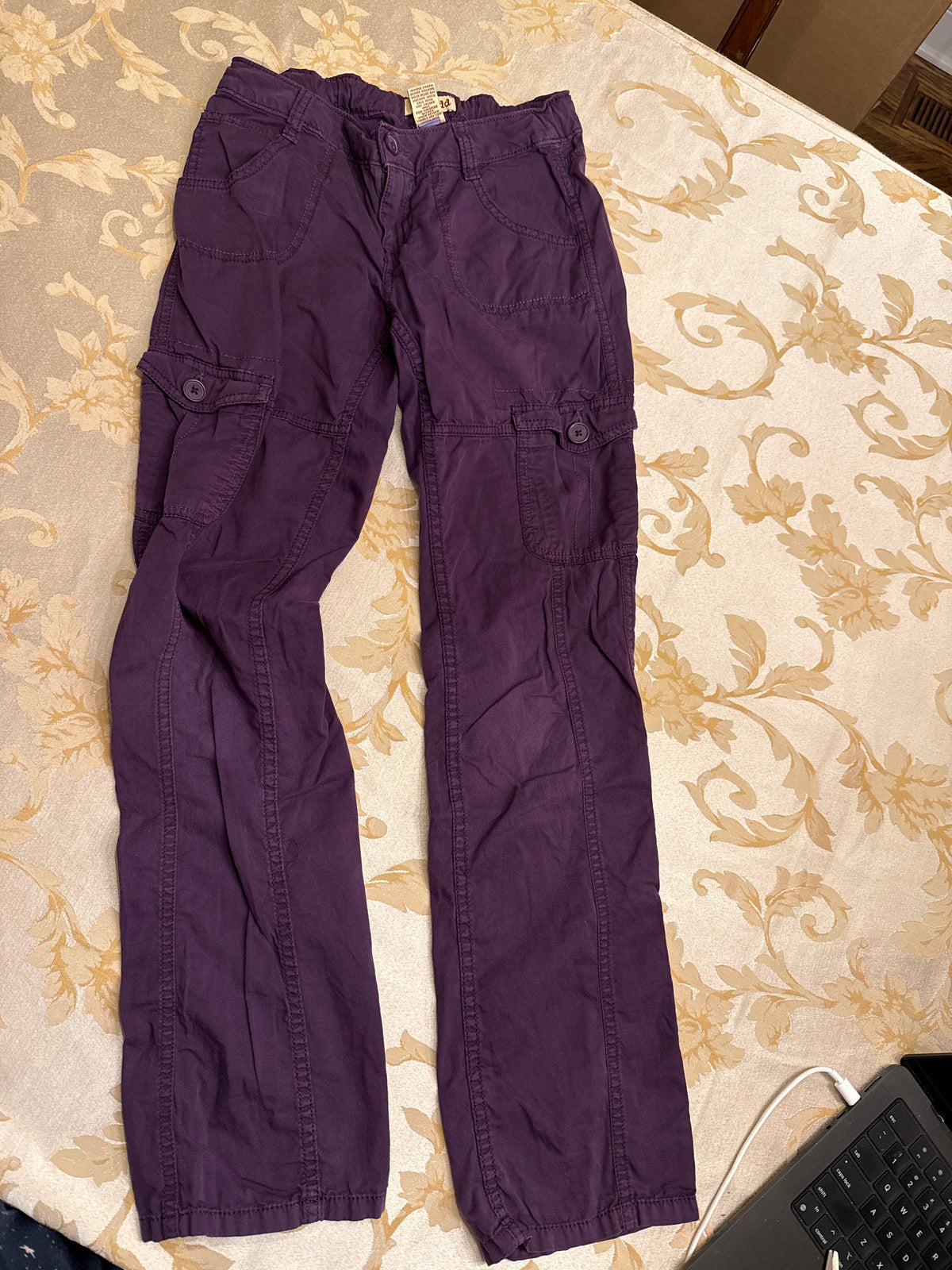 Purple cargo pants GUC - size Youth - 12 (L)