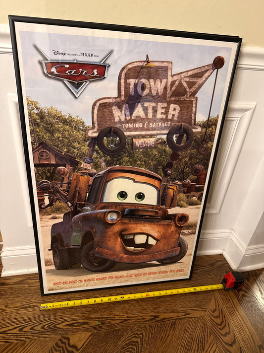 Framed Cars Tow Mater Poster VGUC 24x36