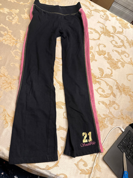Yoga pants VGUC Black/pink - size Youth - 12 (L)