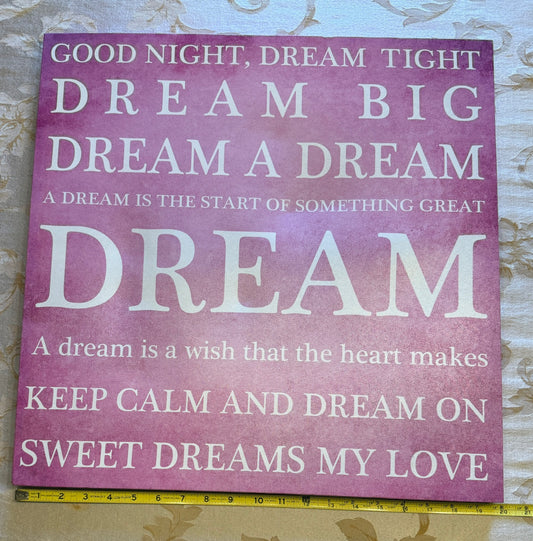 Pink Dream Canvas 20 square