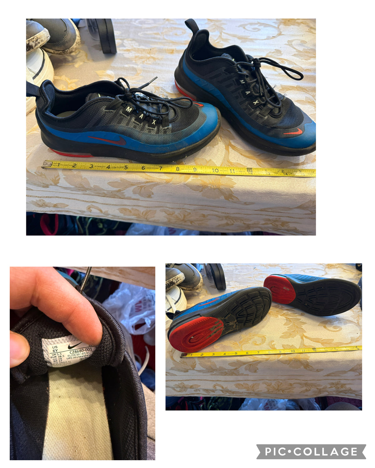 Nike air max GUC BLACK W/blue - size Shoes - Kids 6