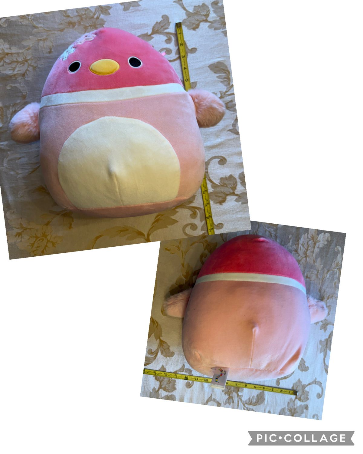 Pink Squishmallow VGUC 14 pink penguin