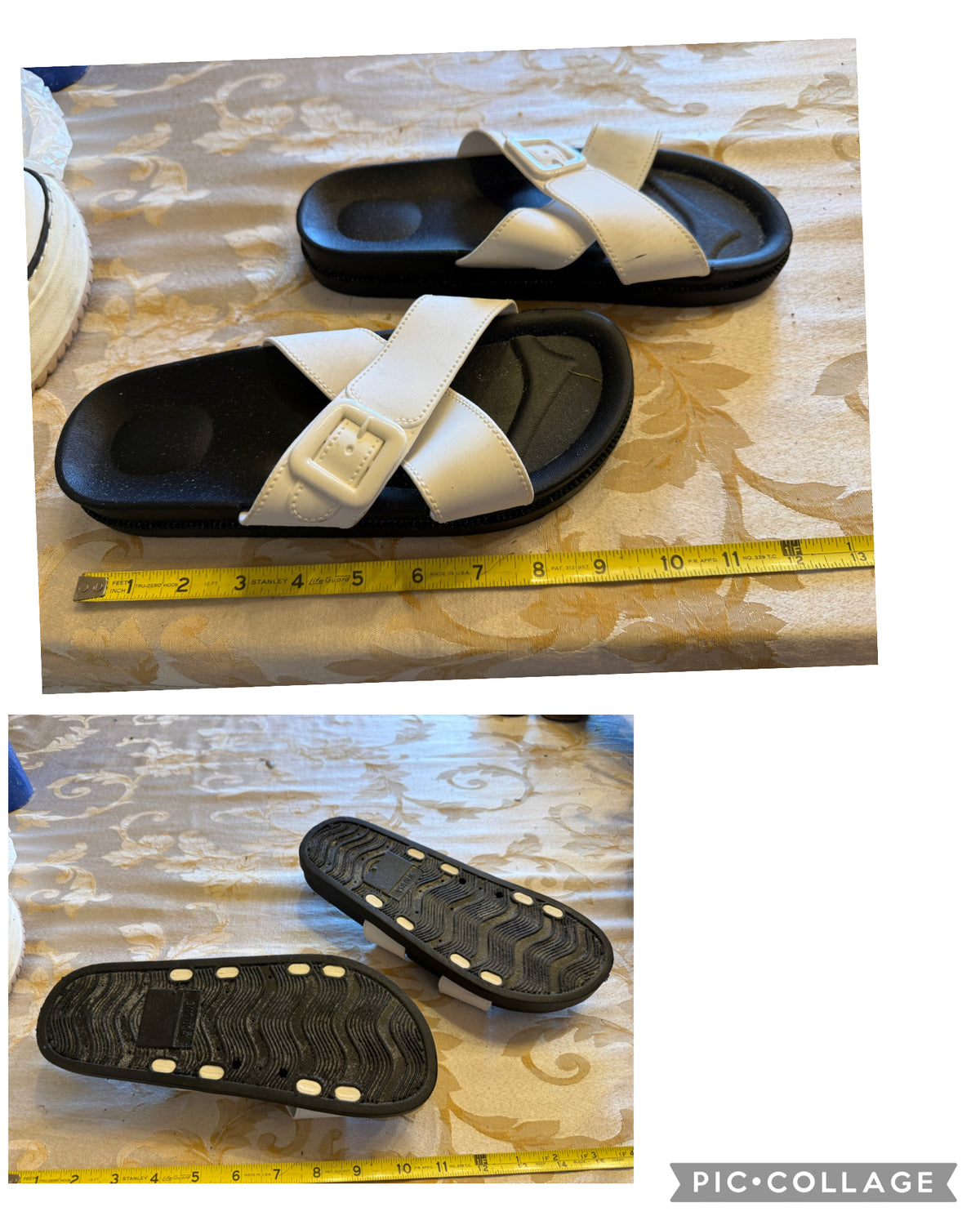 White slides VGUC - size Shoes - Adult 9