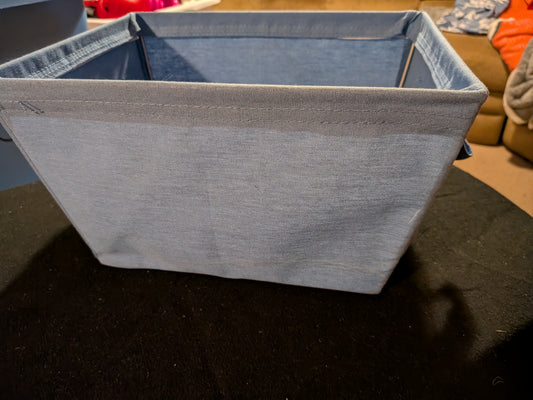 Blue fabric bin 12 x 8