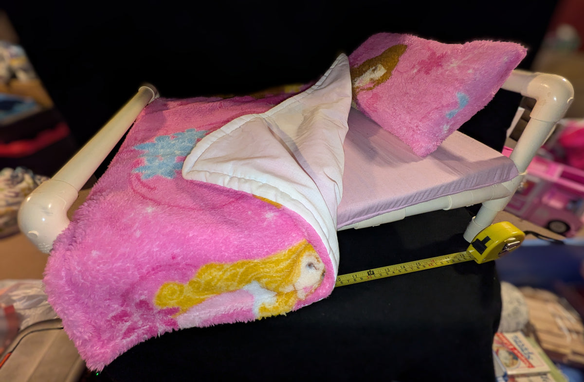 18 Doll Bed, includes Bedding, Sheet, Pillow