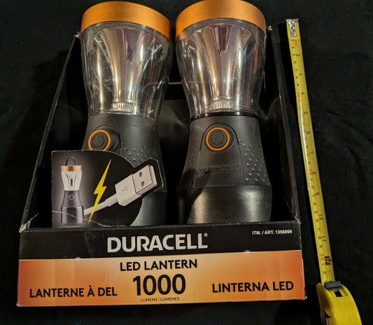 Duracell 1000 Lumens LED 2 brand new lanterns