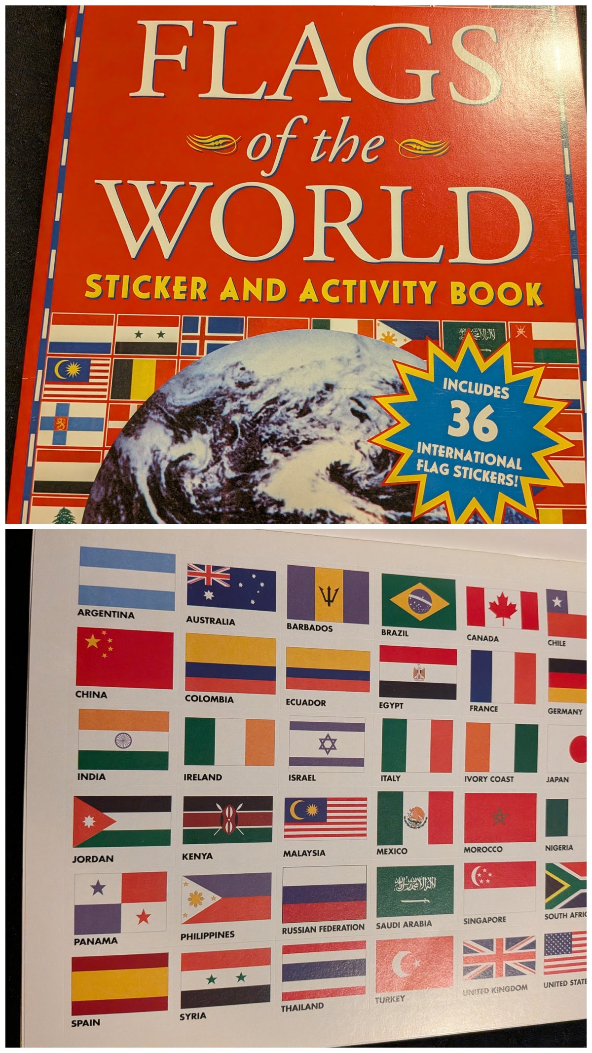 Flags of the world All stickers included
