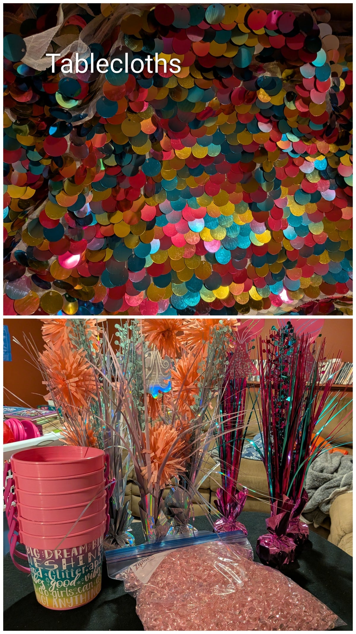 Mermaid birthday party Decor & tablecloths