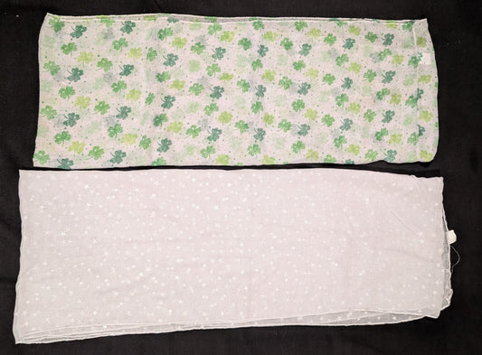 (2) Thin decorative Scarves
